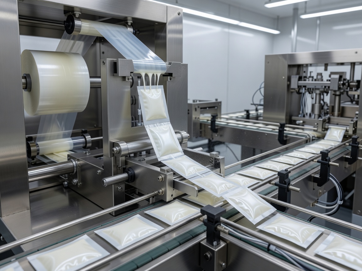 High-speed personal care liquid sample sachet packaging machine line